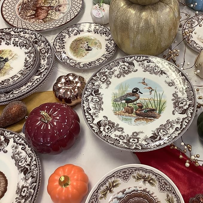 Spode Woodland Ascot Cereal Bowl, Red Fox – 8" Fine Earthenware Bowl Made in England, Versatile for Oatmeal, Salads & Desserts, Charming Wildlife Design – Microwave & Dishwasher Safe