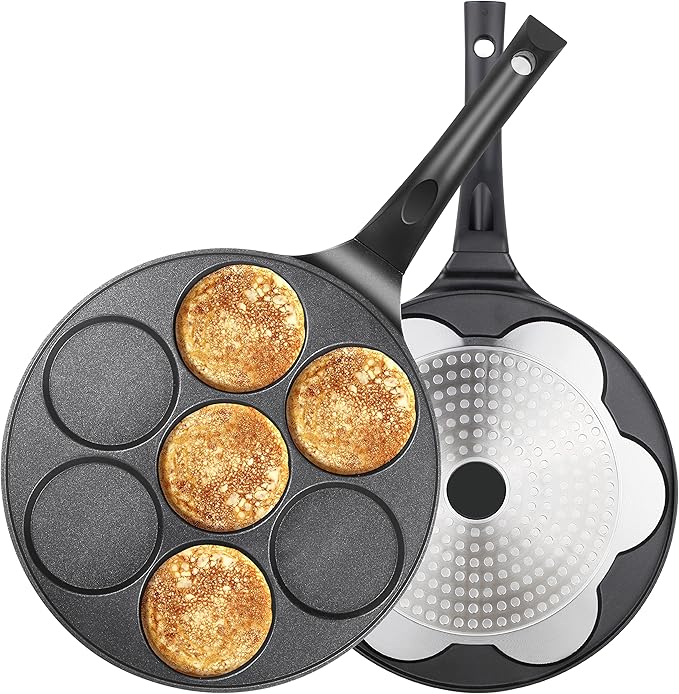 Pancake Pan Nonstick Pancake Griddle Mini Pancake Maker with PFOA Free Coating pancake mold Suitable for All Cooktops 1PC