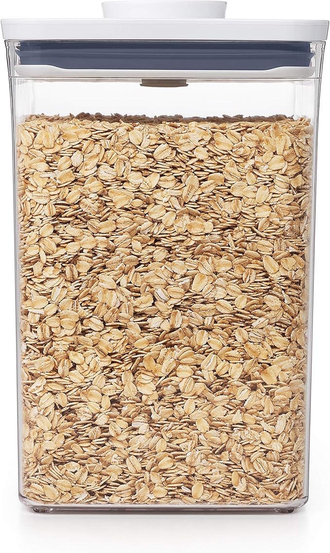 OXO Good Grips POP Container - Airtight Food Storage - Big Square Medium 4.4 Qt Ideal for 5lbs of flour or sugar (Pack of 4)