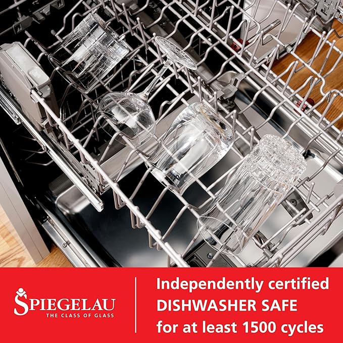 Spiegelau Perfect Serve Single Old Fashioned Glass Set of 4 - Lowball Cocktail Glasses, European-Made Crystal, Dishwasher Safe, Professional Quality Cocktail Glass Gift Set - 9.5 oz