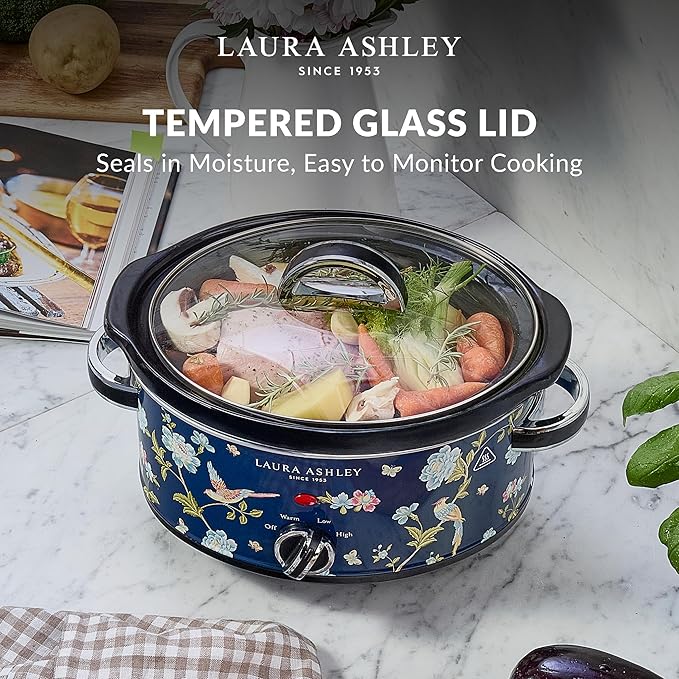VQ- Laura Ashley 6.5L Slow Cooker - Elveden Navy