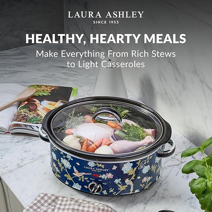 VQ- Laura Ashley 6.5L Slow Cooker - Elveden Navy