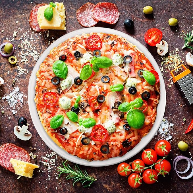 Boao 4 Pieces 10 Inch Pizza Screen Seamless Baking Aluminum Round Pizza Mesh Tray for Baking Oven Home Kitchen Restaurant Supplies