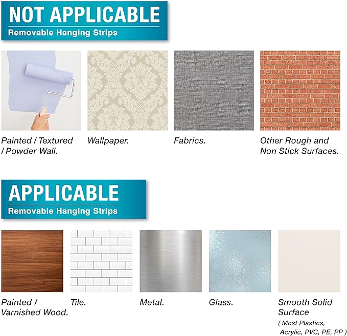 14 Large Hooks+20 Removable Strips, White Utility Hooks, Heavy Duty with Adhesive Strips, Damage-Free Organize Hooks, No Tools Wall Hook for Hanging, Value Pack