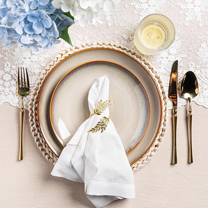 LERATIO Ceramic Dinner Plates Set of 6, 10.5 Inch Handmade Reactive Glaze Porcelain Plates, Coupe Shape Dinnerware Dishes Set for Kitchen,Oven& Microwave & Dishwasher Safe, Scratch Resistant-Kakhi