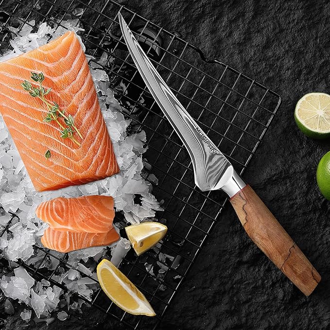 Fillet Knife 7 Inch, Precision Boning Knife for Efficient Meat Cutting and Boning, Boning Knife in high Carbon Steel