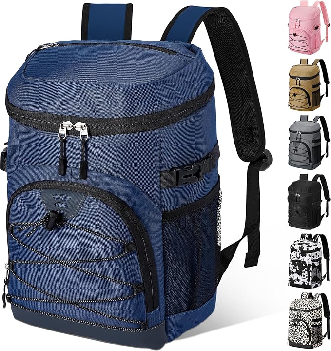 Cooler Backpack, Lightweight and Soft Backpack Cooler for Men Women, Insulated Lunch Bag for Camping Traveling Hiking