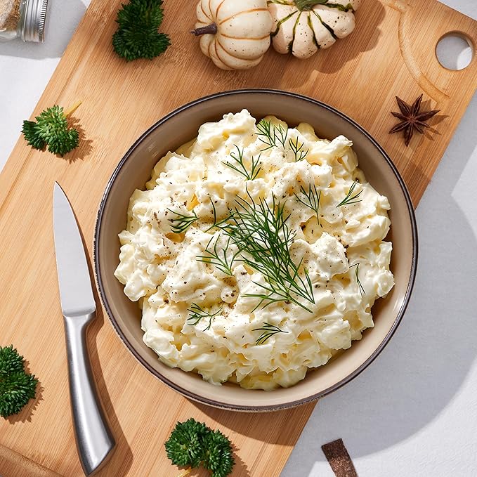 E-far Pasta Bowls Set of 4, 35oz Large Salad Bowls for Serving, Wide and Shallow Ceramic Plates for Kitchen, Double Reactive Glaze, Microwave and Dishwasher Safe, Sandy Beige