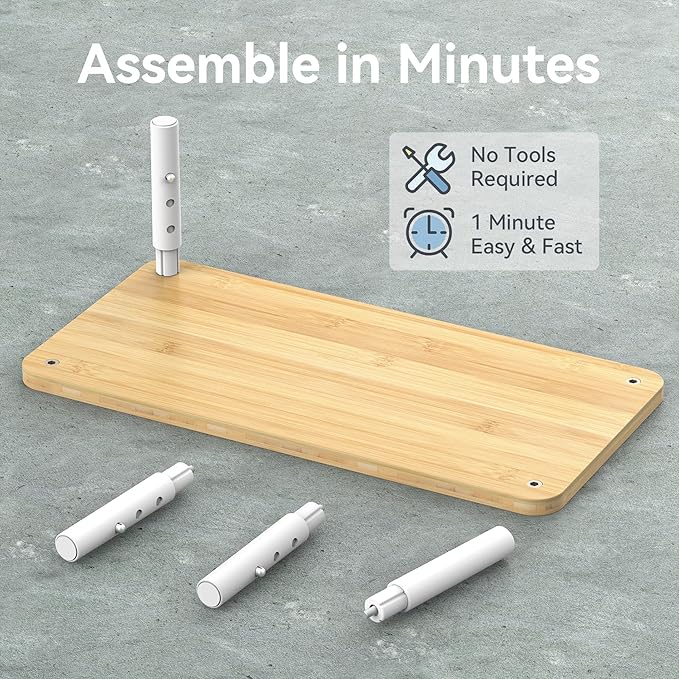 Cabinet Organizer Shelf, Spice Rack Set of 2 Kitchen Pantry Cupboard Shelves, Stackable, Height Adjustable, Natural Bamboo (15.6" Wx77.Dx6.57 H per Pack)