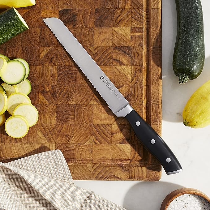 HENCKELS Forged Accent Razor-Sharp 8-inch Bread Knife, Cake Knife, Black, German Engineered Informed by 100+ Years of Mastery
