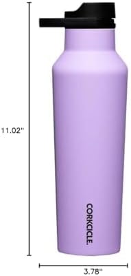 Corkcicle Sport Canteen Insulated Tumbler, Sun-Soaked Lilac, 20 oz – Reusable Water Bottle Keeps Beverages Cold for 25 Hours & Hot 12 Hours – Cupholder Friendly Tumbler with Screw-On Cap