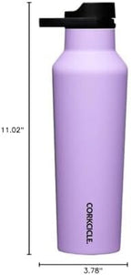 Corkcicle Sport Canteen Insulated Tumbler, Sun-Soaked Lilac, 20 oz – Reusable Water Bottle Keeps Beverages Cold for 25 Hours & Hot 12 Hours – Cupholder Friendly Tumbler with Screw-On Cap
