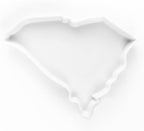 South Carolina Shaped Baking Dish, Serving Platter or Decorative Tray Charming Porcelain Bakeware Oven Microwave and Dishwasher Safe