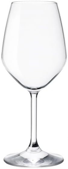 Bormioli Rocco 14.75 oz White Wine Glasses (Set Of 4): Crystal Clear Star Glass, Laser Cut Rim For Wine Tasting, Elegant Party Drinking Glassware, Restaurant Quality