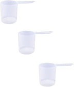 Plastic Measuring Scoop, (148 cc | .625 Cup | 5 oz. | 148 mL) Long Handle Spoons for Powders, Granules, Coffee, Pet Food, Baking Supplies, Protein and Other Dry Goods, BPA Free (Set of 3)