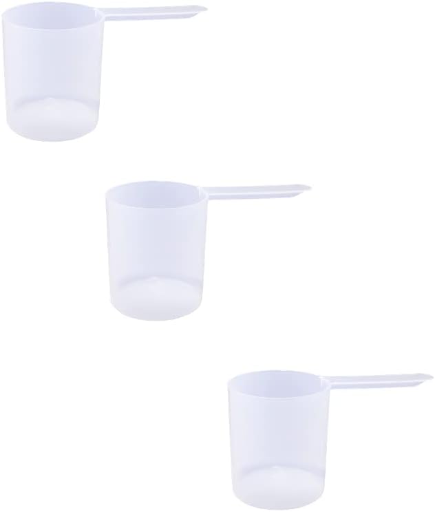 Plastic Measuring Scoop, (148 cc | .625 Cup | 5 oz. | 148 mL) Long Handle Spoons for Powders, Granules, Coffee, Pet Food, Baking Supplies, Protein and Other Dry Goods, BPA Free (Set of 3)