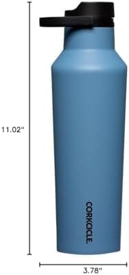 Corkcicle Sport Canteen Insulated Tumbler, River, 20 oz – Reusable Water Bottle Keeps Beverages Cold for 25 Hours & Hot 12 Hours – Cupholder Friendly Tumbler with Screw-On Cap