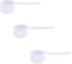 Plastic Measuring Scoop, (43 cc | 1.5 Oz. | 43 mL) Long Handle Spoons for Powders, Granules, Coffee, Pet Food, Baking Supplies, Protein and Other Dry Goods, BPA Free (Set of 3)