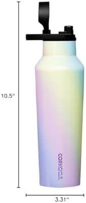 Corkcicle Sport Canteen Insulated Tumbler, Rainbow Unicorn, 20 oz – Reusable Water Bottle Keeps Beverages Cold for 25 Hours & Hot 12 Hours – Cupholder Friendly Tumbler with Screw-On Cap