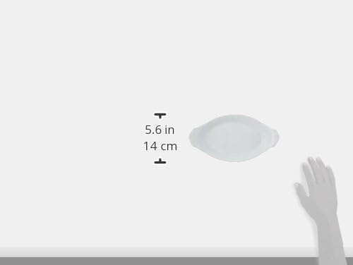 Bia Cordon Bleu White Oval Porcelain Au Gratin Bowl, 8 oz, White