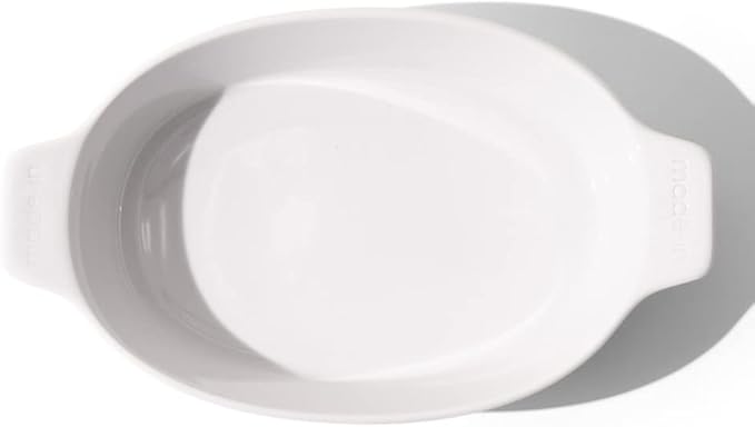 Made In Cookware - Oval Baking Dish - White - Hand Crafted Porcelain - Professional Bakeware - Made in France