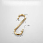 21.6 Inch Towel Bar with 5 S Shaped Hooks,Brass Towel Holder Brushed Gold Towel Rack for Bathroom Kitchen