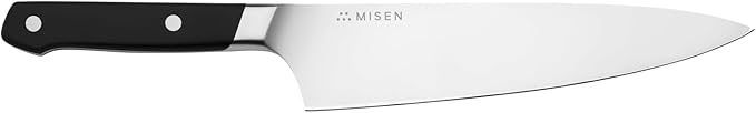 Misen 8" Chef Knife – High Carbon Japanese AUS-10 Stainless Steel – Hybrid German & Japanese Blade – Precision Kitchen Knife for Professionals & Home Cooks – Ultimate Cutting Performance - Black
