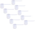 Plastic Measuring Scoop, (70 cc | 2.37 fl oz. | 70 mL) Long Handle Spoons for Powders, Granules, Coffee, Pet Food, Baking, Protein and Other Dry Goods, BPA Free (Set of 10)