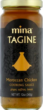 Mina Tagine Moroccan Chicken Simmer Sauce, 12 oz - Classic Ginger Saffron Made with Turmeric, Lemon & Olive Oil, Tagine Seasoning, Chicken Sauce, Garlic Sauce, Moroccan Spices (Pack of 2)