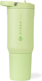 HydroJug Sport - Stainless Steel Tumbler with Straw, Vacuum Insulated, 20oz Leakproof Water Bottle, Ergonomic Design, Reusable, Dishwasher Safe, Rubber Base, Durable for Gym or Outdoors, Melon