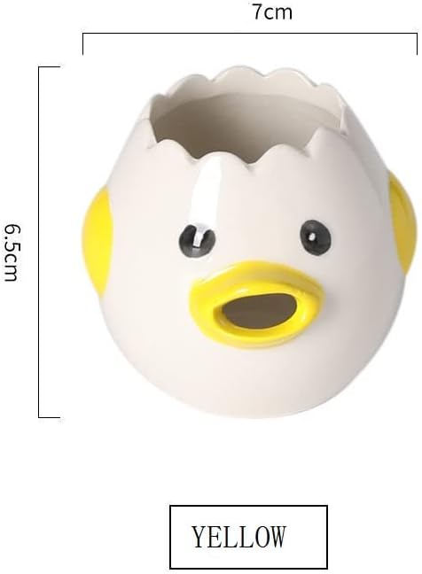 Egg White Yolk Separator Kitchen Egg Separator Yolk Separator Cute Egg Filter Egg Separator Creative Kitchen Tool Household (Yellow)