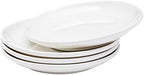 Vikko Dinner Plate, Set of 4 White Plates, Ceramic Dinner Plates Set, Stackable 12 Inch Extra Large Dinner Plates for Every Day and Special Occasion, Restaurant Style, Dishwasher Safe, Microwave Safe