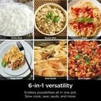 Ninja Foodi MC1100 6.5 Qt PossibleCooker 6-in 1 MultiCooker Replaces 10 Appliances Fast Cook Slow Cook Sear Rice Pasta 500°F Oven-Safe One-Pot Meals 7lb Capacity Easy Clean Compact Design (White)