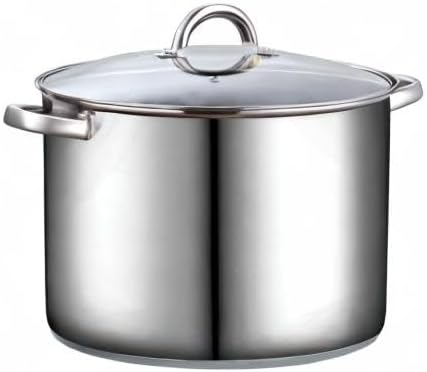 Cook N Home 16 Quart Stockpot with Lid, Stainless Steel