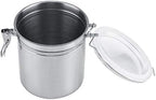 Glass Kitchen Storage Canister Mason Jars with Lids, 5inch Airtight Glass Canister with Hinged Lid， for Kitchen Canning Cereal,Pasta,Sugar,Beans