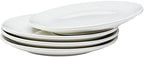 Vikko Dinner Plate, Set of 4 White Plates, Ceramic Dinner Plates Set, Stackable 9 Inch Dinner Plates for Every Day and Special Occasion, Restaurant Style, Dishwasher Safe, Microwave Safe