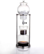 Nispira Luxury Ice Cold Brew Dripper Coffee Maker in Stainless Steel and Borosilicate Glass, 1000 ml Silver