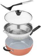Cuisinart Preferred Pan 4-Pc Set - Sienna Sky (4.5 Qt. Multi-Purpose Pan w/Cover, Steamer, Slotted Turner)