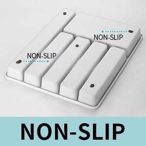 65PCS Silverware Set for 8 with Flatware Drawer Organizer, Stainless Steel Cutlery Set with Steak Knives, Include Spoons and Forks Set & Serving Utensils, Mirror Polished, Silver