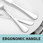 65PCS Silverware Set for 8 with Flatware Drawer Organizer, Stainless Steel Cutlery Set with Steak Knives, Include Spoons and Forks Set & Serving Utensils, Mirror Polished, Silver