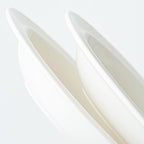 9-inch Porcelain Dinner Plate Set of 6 - Microwave, Oven and Dishwasher Safe, Scratch Resistant. (9-inch White)