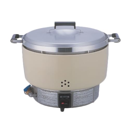 RER55ASN Rice Cooker, Natural Gas, 55 Cup uncooked Rice Capacity, 23" x 18-1/2" x 17-3/4", Lift-Off Cover, Automatic simmers, Piezo Pilot Ignition