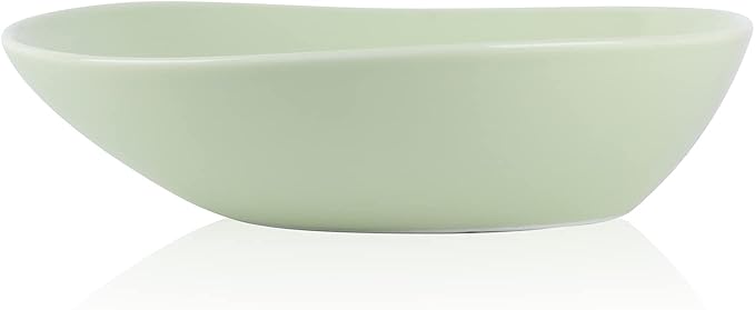 Stone Lain Porposed value Delilah 8-inch Bowl 6-Piece Dish Set, Porcelain, Lime Green