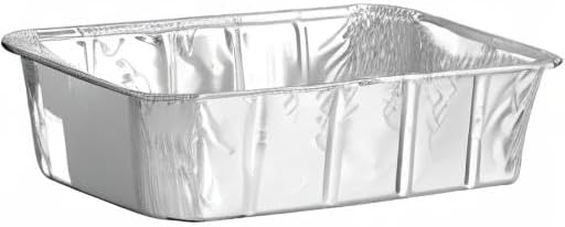 PARTY BARGAINS 2 Lb Aluminum Loaf Pan - 50 Pack | 8.5" x 4.5" x 2.5" Heavy Duty Disposable Pans for Baking, Lasagna, Meatloaf & Food Serving (Max 240°C)