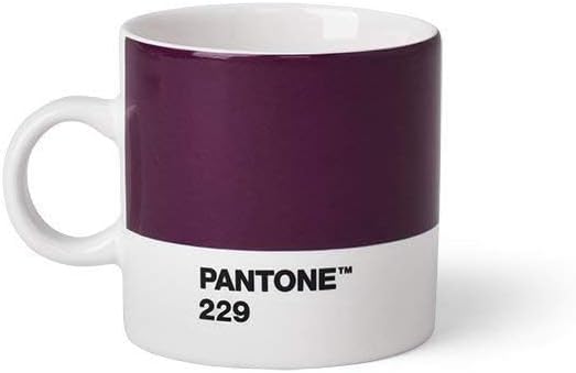 PANTONE 101040012 Ceramic Espresso Cup 6.20 x 8.60 x 6.15 cm, Ceramic, Aubergine, 6,20 x 8,60 x 6,15 cm