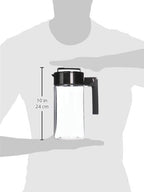 Takeya Airtight Pitcher - Everyday-Use Airtight Pitcher for Iced Tea & More - Clear Pitcher with Lid - Lightweight Kitchen Essential - Spill-Proof & Durable Kitchenware - 1 Quart, Black