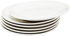 Vikko Salad Plate, Set of 6 White Plates, Fine Porcelain, Stackable 8 Inch Salad Plates, Dishwasher Safe, 8/'' Salad Plate