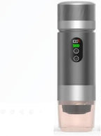 Portable Coffee Maker KF-JN-03 with Digital Display & 20 BAR Pressure – Hot & Cold Brew, Compatible with Coffee Grounds and Capsules, Compact Single-Serve Design with Transparent Cup & 60ml Tank