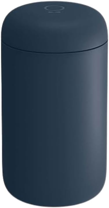 Fellow 16 oz Carter Wide Travel Mug - Wide Mouth Vacuum-Insulated Stainless Steel - Tea and Coffee Tumbler - Travel Coffee Mug with Ceramic Interior - Stone Blue