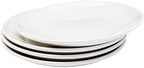 Vikko Dessert Plate, Set of 4 White Plates, Fine Porcelain, Stackable 7 Inch Dessert Plates, Dishwasher Safe, 7/'' Dessert Plate